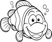 Printable Laughing Clownfish coloring pages