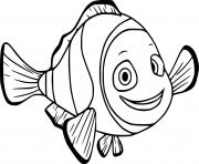 Printable Smiling Clownfish coloring pages