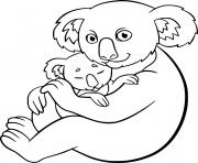 Koala Hugs Her Baby