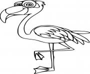 Cartoon Funny Flamingo