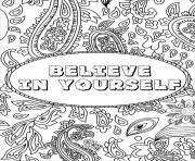 believe in yourself aesthetics coloring pages
