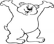 Printable Happy Bear Spread Arms coloring pages