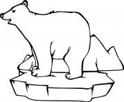 Simple Polar Bear on the Ice