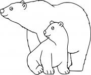 Polar Bear Cub and Mother