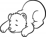 Printable Little Bear Sleeping coloring pages