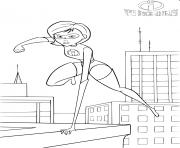 Printable disney the incredibles mrs incredibles coloring pages