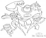 Printable disney the incredibles indestructibles 2 coloring pages