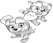 Printable rubble paw patrol skye coloring pages