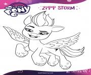 Printable zipp storm pony flying unicorn mlp 5 coloring pages