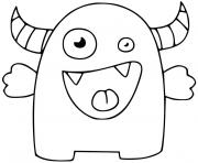 Printable cute love monster coloring pages