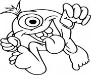 Printable Scary Monster with One Eye coloring pages