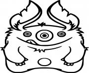 Printable Simple Cute Scary Monster coloring pages