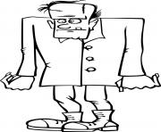 Printable Frankenstein in Suits coloring pages