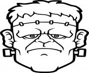 Printable Realistic Frankenstein Head coloring pages