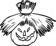 Jack O Lantern Scarecrow Head
