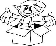 Big Ears Elf out from a Box