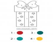 easy christmas gift color by number