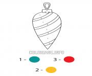 christmas bauble with pattern color by number