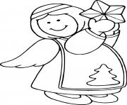Little Angel Holds a Snowflake