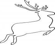 Printable Blank Reindeer coloring pages
