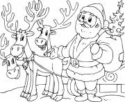 Santa and Three Reindeer