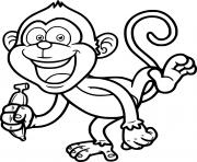 Monkey Running with Its Banana
