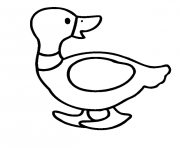duck swimming in the pond easy coloring pages