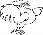 Cartoon Proud Rooster