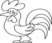 Easy Cartoon Rooster