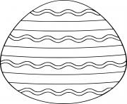 Easter Egg with Line and Wave Lines