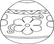 Easter Egg with Flower Pattern