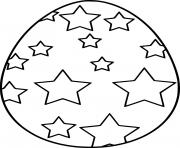 Easter Egg with Star Patterns