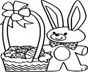 Little Bunny and Easter Basket