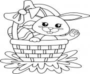 Easter Bunny in the Basket Shaking Its Hand