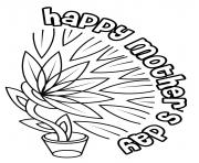 happy mothers day flower coloring pages