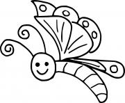 Cartoon Flying Butterfly coloring pages