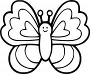 Easy Cartoon Butterfly coloring pages