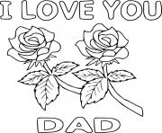 I Love You Dad with Two Flowers