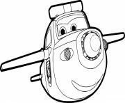 Printable Airplane Paul from Super Wings coloring pages