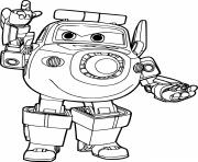 Printable Super Wings Paul is Directing Traffic coloring pages