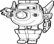 Printable Super Wings Paul is Saluting coloring pages