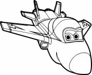 Printable Airplane Jerome from Super Wings coloring pages