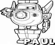 Printable Paul from Super Wings coloring pages