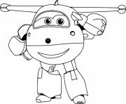 Printable Super Wings Jett is Saluting coloring pages