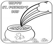 Printable happy saint patricks day christian holiday coloring pages